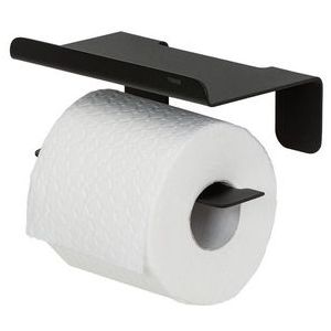 Tiger Colar - Wc rolhouder met planchet - Zonder te boren - Toiletrolhouder zelfklevend - Zwart