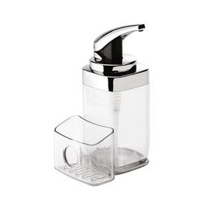 Zeepdispenser simplehuman Vierkant Met Rekje Zilver Transparant 650 ml
