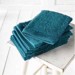 De Witte Lietaer Washandjes Helene Lake Green 15 x 21 cm - 6 stuks - Katoen