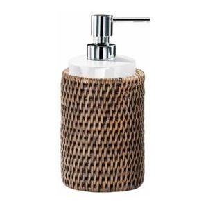 Zeepdispenser Decor Walther Basket SSP Rattan Donker Porselein Wit