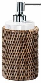 Zeepdispenser Decor Walther Basket SSP Rattan Donker Porselein Wit