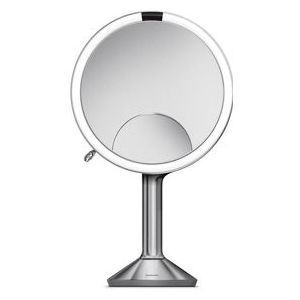 Sensorspiegel Simplehuman Touch Control Trio 1x 10x Vergroting Zilver