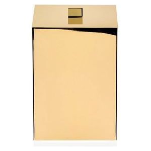 Prullenbak Decor Walther Corner 6 L Met Deksel Goud 24 Karat