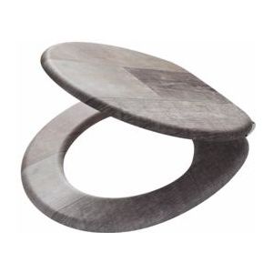 Toiletbril Met Deksel Tiger Old Wood MDF Bruin