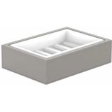 Decor Walther - Brownie - Zeephouder - Taupe/Wit - Kunstleer en Porselein