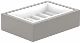 Decor Walther - Brownie - Zeephouder - Taupe/Wit - Kunstleer en Porselein