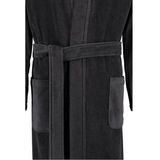 Cawö - 823 - Badjas - Zwart - Kimono Stijl - Hoge Kwaliteit