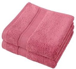 De Witte Lietaer Badhanddoek Stephanie 50 X 100 Cm Roze 2 Stuks