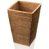 Prullenbak Decor Walther Basket Vierkant Rattan Donker