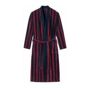 Badjas Kimono Schiesser Essentials Stripes Man Velours Bordeaux-S