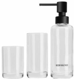 Decor Walther - Pop Up Set - Zeepdispenser - Beker - Tandenborstelhouder - Transparant - 3-delig