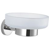 Decor Walther - Basic - Zeepschaal - Zilver - Hoogwaardig Mat Glas en RVS