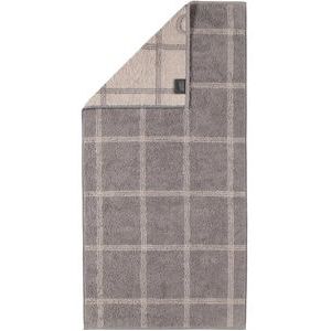 Handdoek Cawö Luxury Home Two-Tone Grafik Karo Graphite 