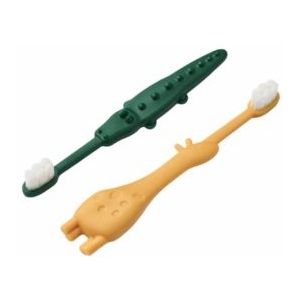 Liewood - Fabio All Together Toddler Toothbrush - Tandenborstel - Yellow Mellow / Garden Green - Set van 2