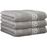 Handdoek Cawö Noblesse Duo Reversible Platinum (Set van 3)