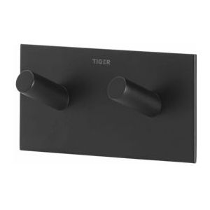 Handdoekhaak Tiger Square Dubbel Mat Zwart