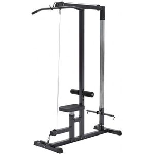 Gorilla Sports Lat Pulley Station - incl. kabels - Kracht station - Lat station - Zwart