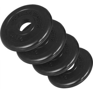 Halterschijven 4 x 0,5 kg Rubber