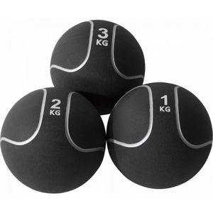 Medicine ballen set zwart/zilver 6 kg