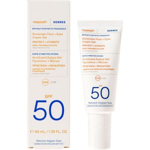 Korres - Yoghurt Sunscreen Face + Eyes Cream-Gel SPF50 - 40 ml Zonnenbrand, Sun Protection