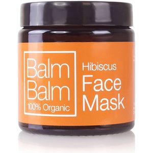 Balm Balm - Hibiscus - Gezichtsmasker - Bruine Rijstmeel - Geranium Olie
