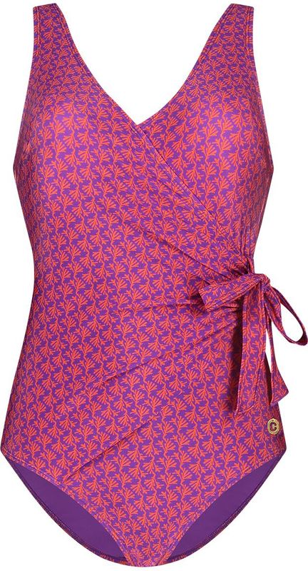 swimsuit v-neck coral