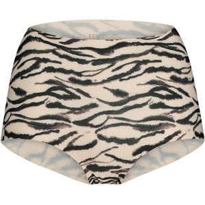 High waist slip zebra mauve