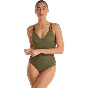 V-neck tankini top deep olive