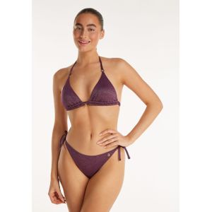 Triangle removable padding bikini wine red