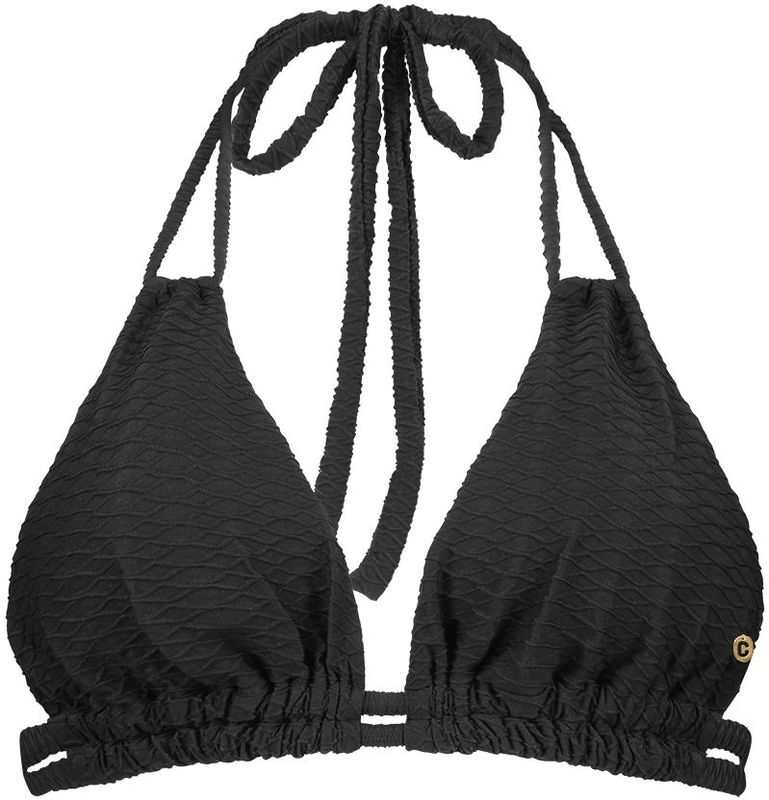 slide triangle bikini top black snake