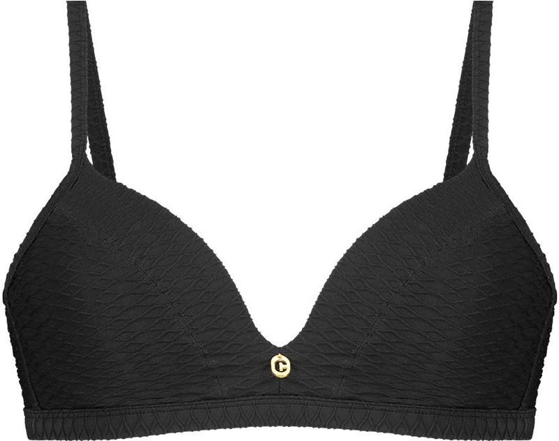 triangle bikini top black snake