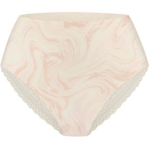 high waist brazilian lace swirle soft pink