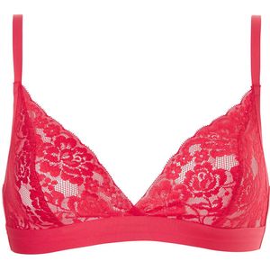 bralette met kant rood