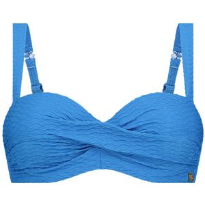Twisted bikini top blue snake