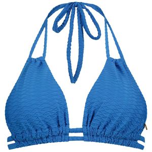 slide triangle bikini top blue snake