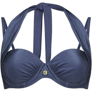 multiway bikini top shiny indigo