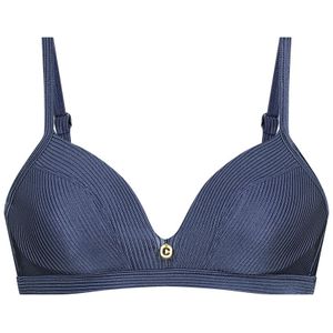 triangle bikini top shiny indigo