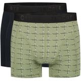 shorts check green 2 pack