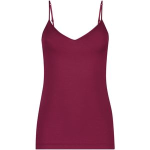 spaghetti top v-neck beet red