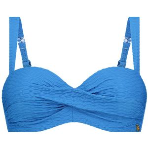 Twisted bikini top blue snake