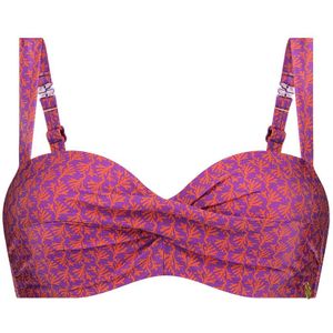 Twisted bikini top coral