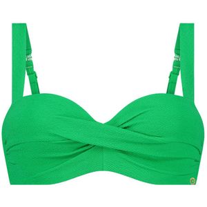 Twisted bikini top bright green relief