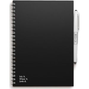 Uitwisbaar Notitieboek - Hardcover A5 - Pitch Black