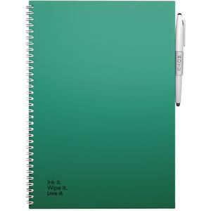 Uitwisbaar notitieboek - Hardcover A4 - Forest Green