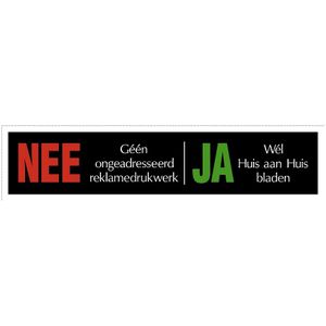 Nee-Ja Brievenbussticker