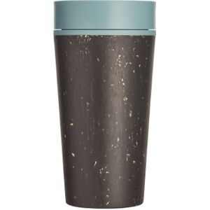 Circular & Co - Travel Mug - Koffiebeker To Go - Coffee To Go Beker - 340 ml - 340 ml - Zwart - Blauw - 12oz - Duurzaam