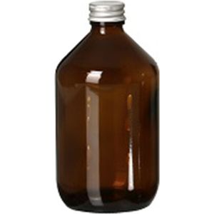 Glazen fles met dop - leeg - 500 ml