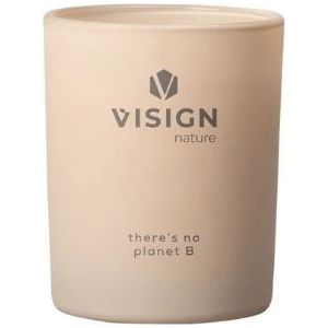 Visign Nature Geurkaars Glas - Kaars - Frisse & Kruidige geur - Sojawas - No Planet B - +/- 30 Branduren