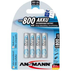 Batterijen NiMH Accu Micro AAA  800 mAh - 4 stuks
