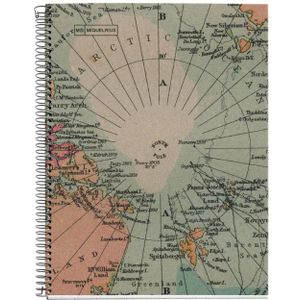 Notitieboek - Landkaart - A4 Geruit - 80 blz
